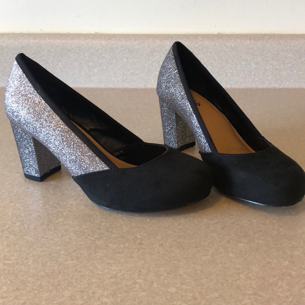 Beautiful black and silver heels